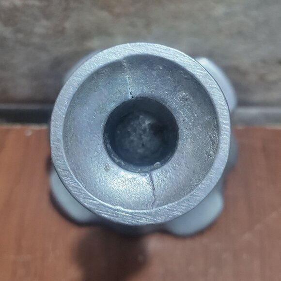 Vintage Wilton Columbia Pewter Candlestick Holder Baluster Spindle Shape Scallop - Picture 5 of 10